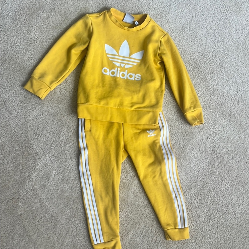 Adidas Kids Yellow Sweatpants & Joggers Set